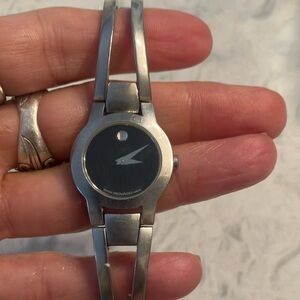 Movado Amorosa Silver and Black Women's Bracelet